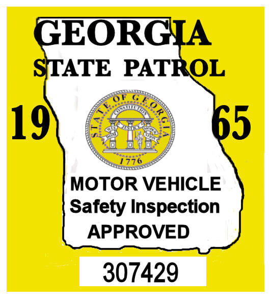 (image for) 1965 Georgia Inspection Sticker